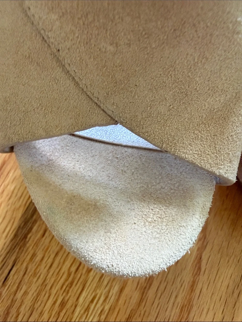 Michael Kors Beige Suede Platform Block Heel Sandals